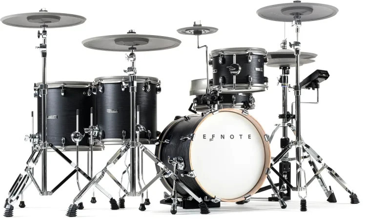 Used - EFNOTE 5X Acoustic Designed Electronic Drum Set Black Oak Wrap