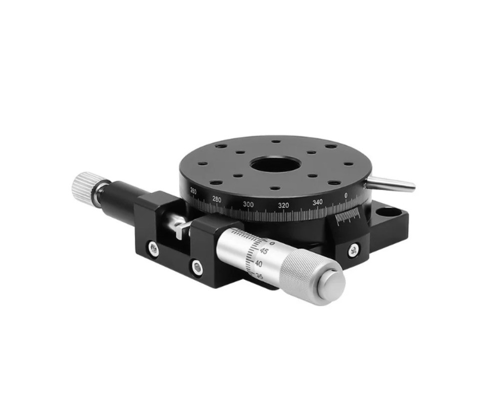 Manual Precision Fine-Adjustment Platform with Rotating Angle Indexing Plate
