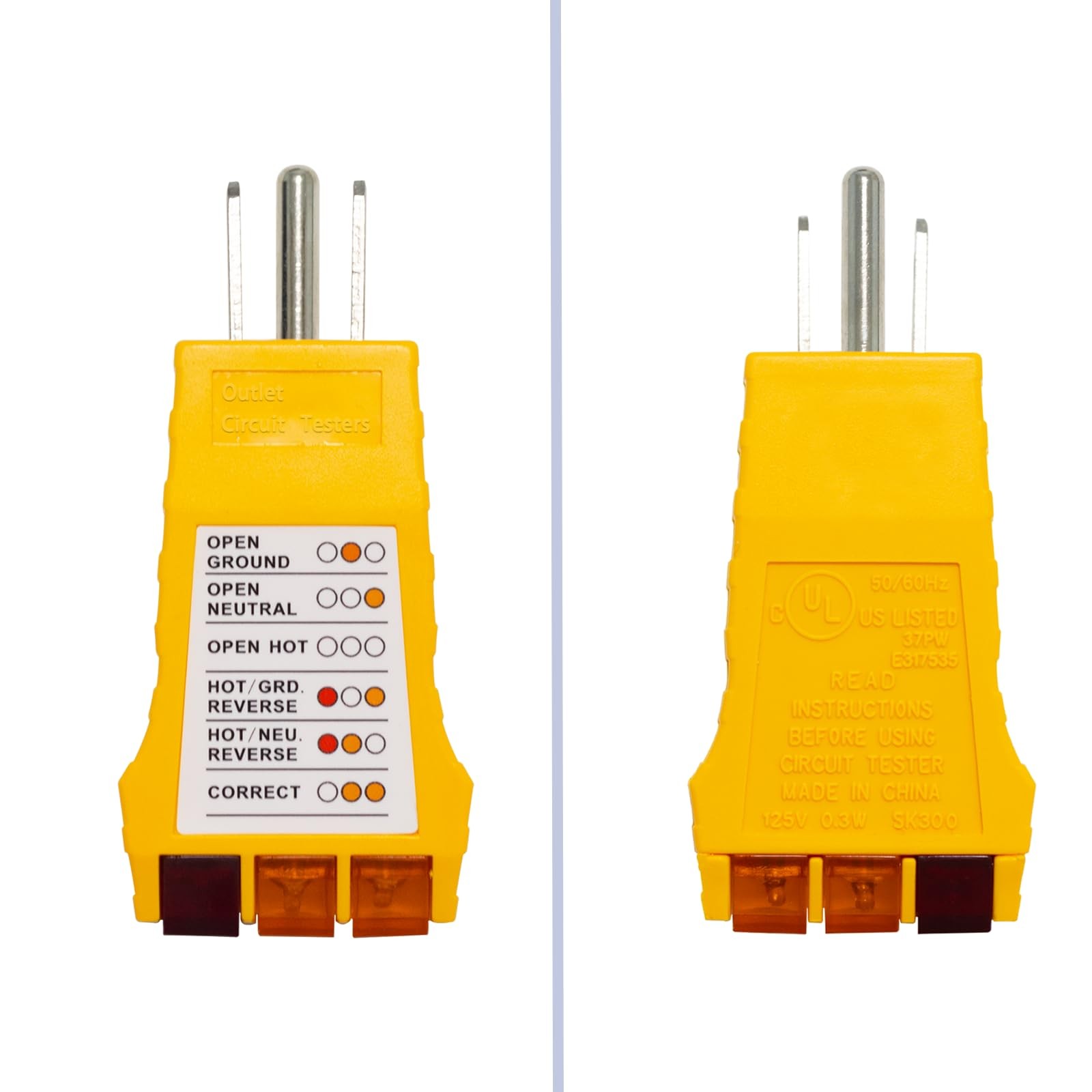 Outlet Tester with Electrical Receptacle Test,Socket for North Yellow