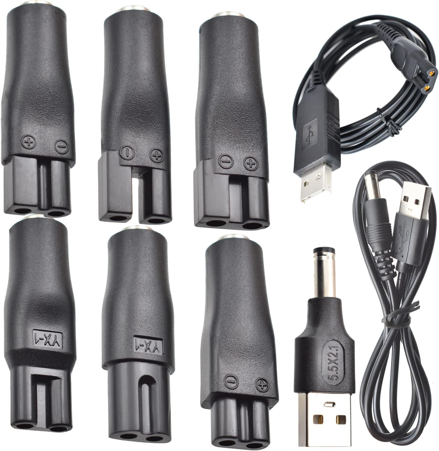 9 PCS Replacement Power Cord 5V Charger USB Adapter Suitable for Electric Hair