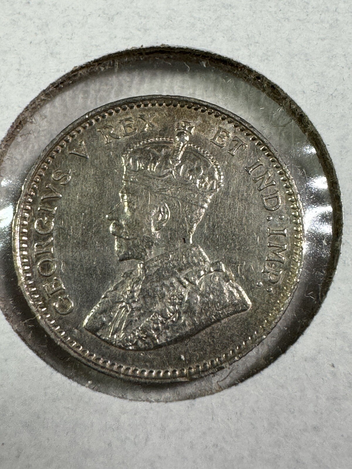 1911 Canada 5 Cents Small Silver Coin Cleaned
