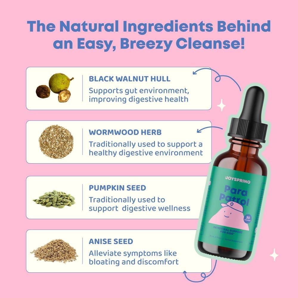 JoySpring Kids Bedtime Routine for Sleep& –Liquid Melatonin+ Herbal Digestive