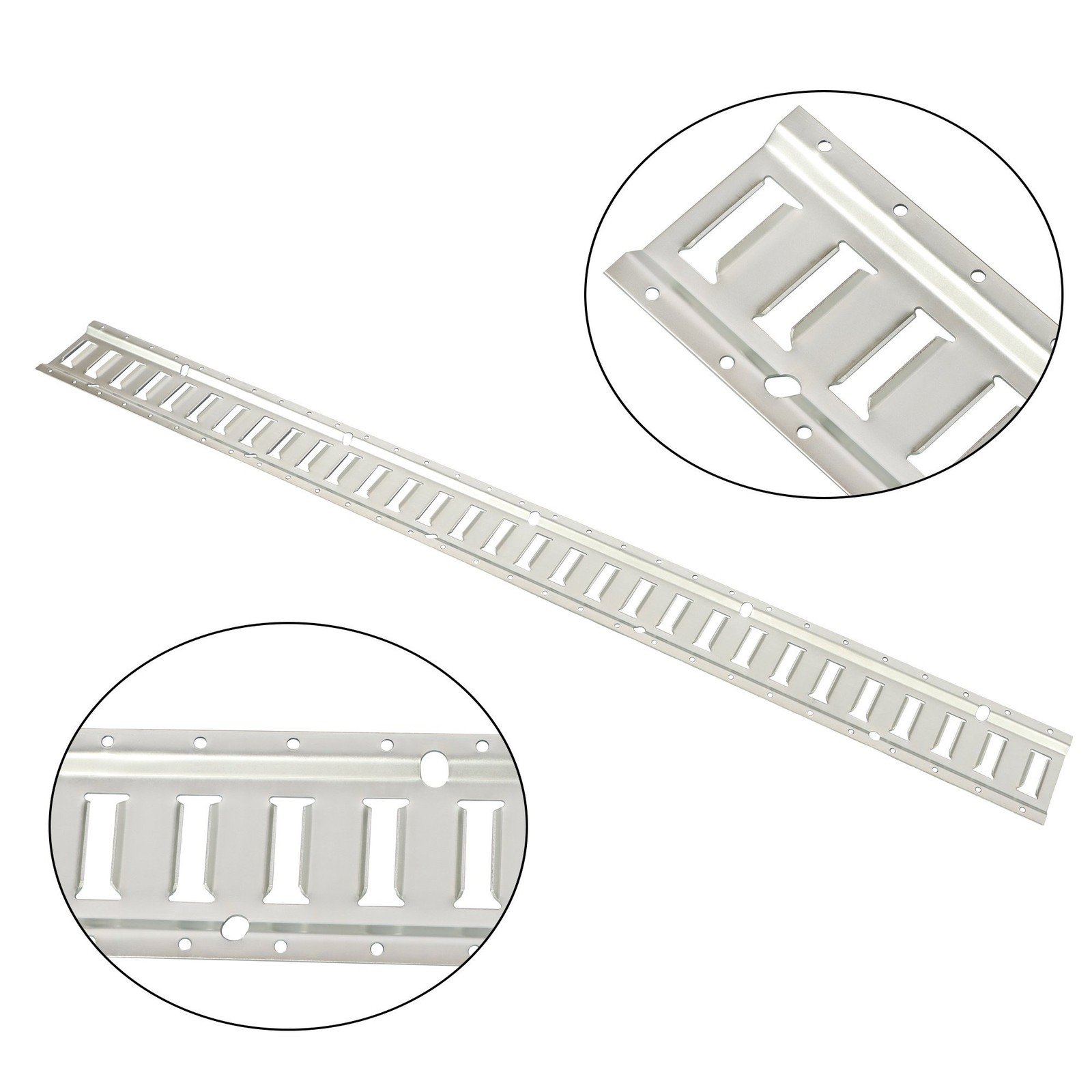 Durable Carbon Steel 4pc E Track Tie Down Rail Kit Replacement Silver Galvanized