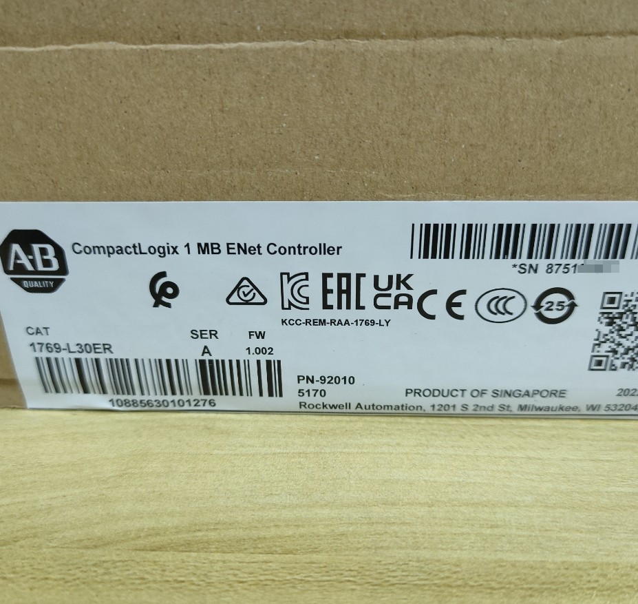 AB 1769-L30ER CompactLogix 1 MB ENet Controller New AB 1769L30ER TX