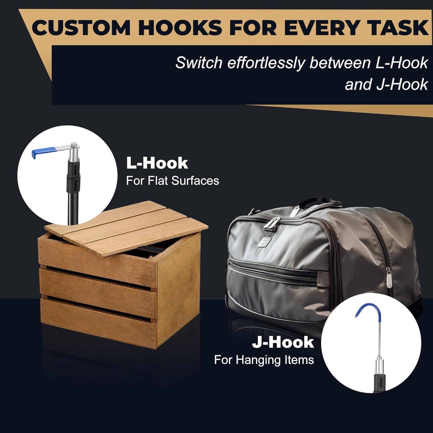 Magnetic Cargo Tool for Pickup Trucks with Extra Hooks Included