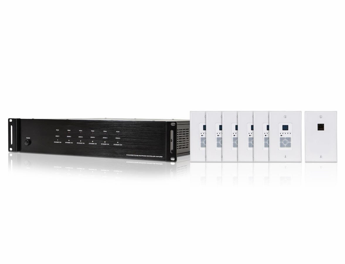 HMAUT MRP-62 6-Zone Rack Mount Distribution Amplifier 30W RCA/TOSLINK