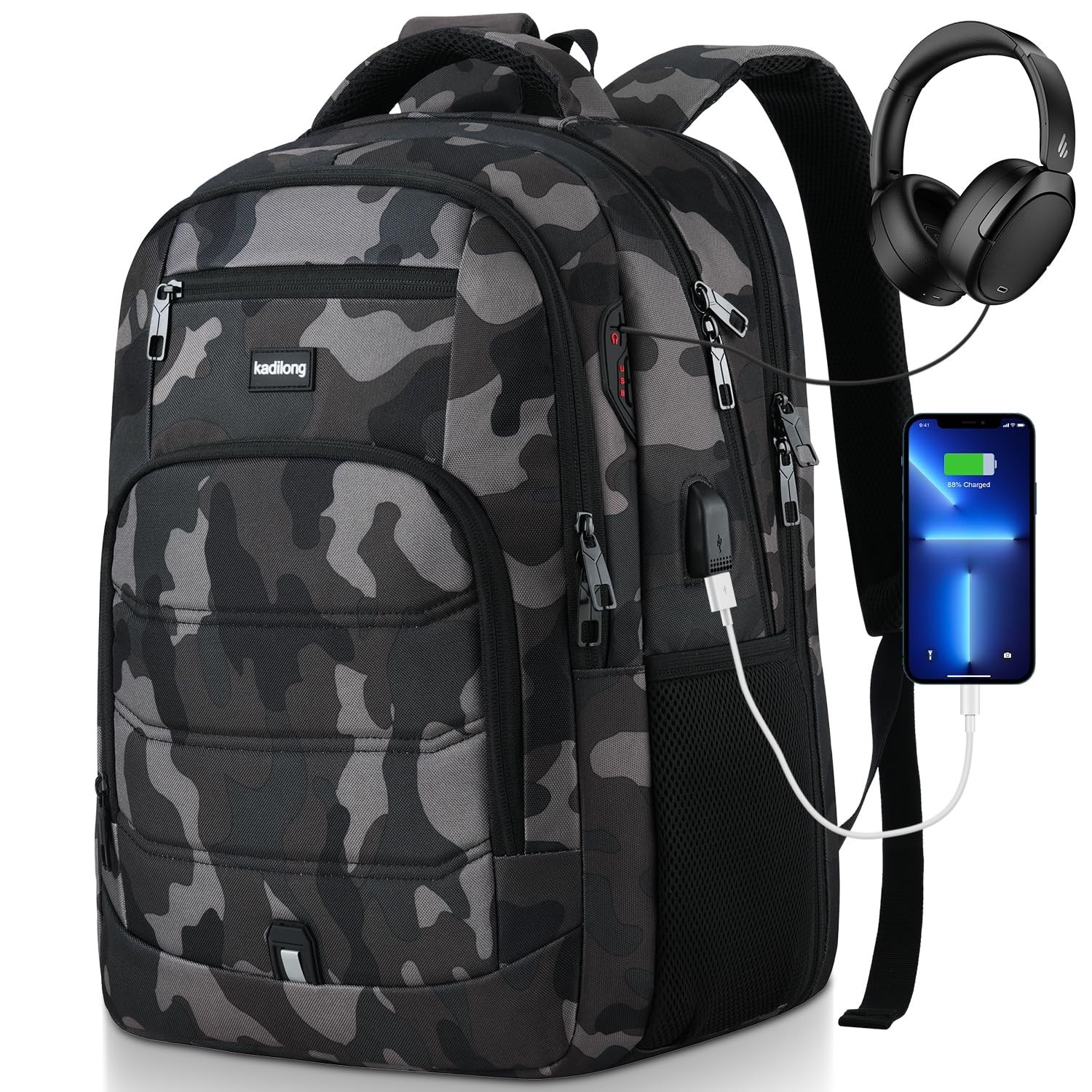 Travel Laptop Backpack for Men Business Anti Theft,School Backpack Bookbag Co...