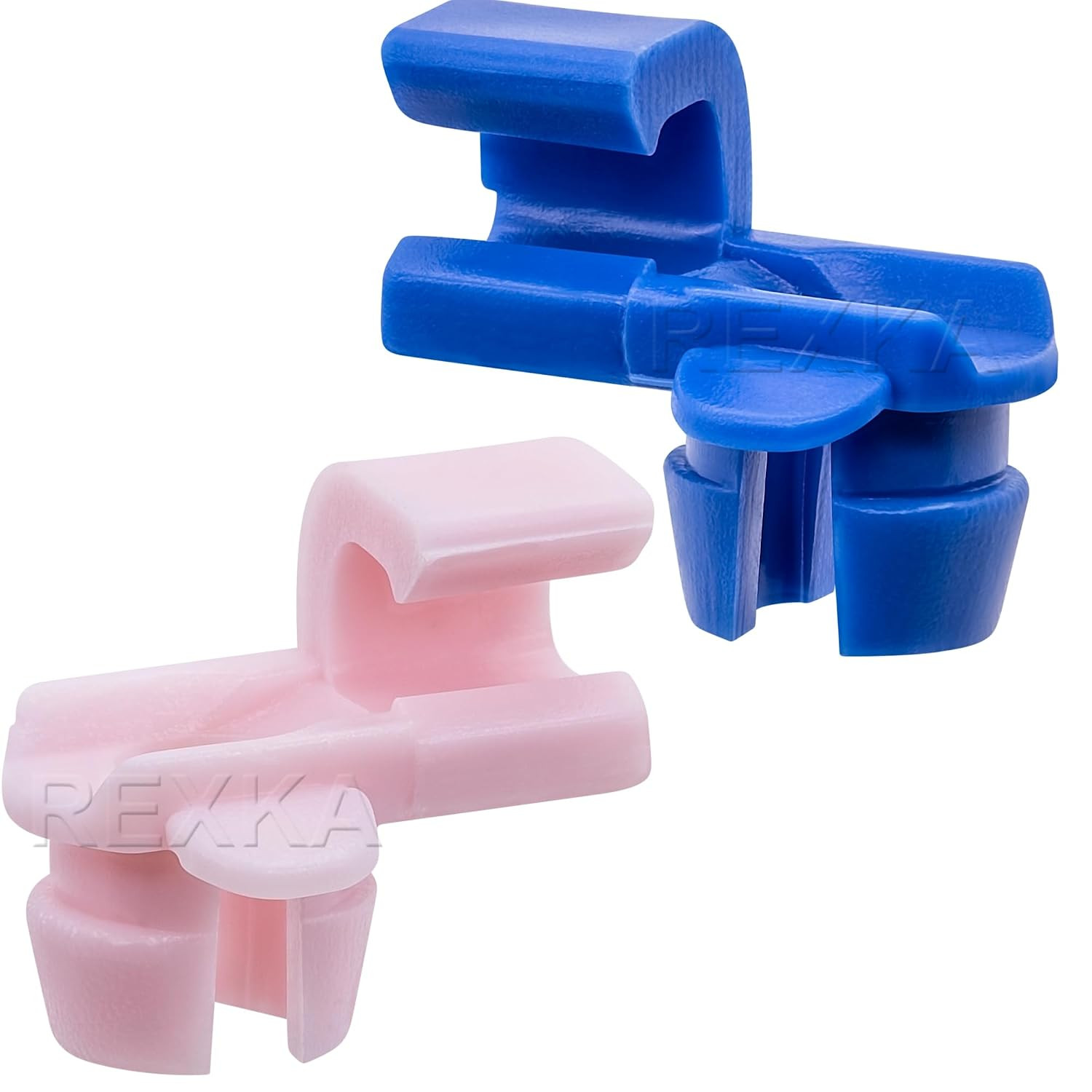 5 Sets Door Handle Lock End Rod Clips Left Blue & Right Pink 3.9mm Rod / 7mm Hol