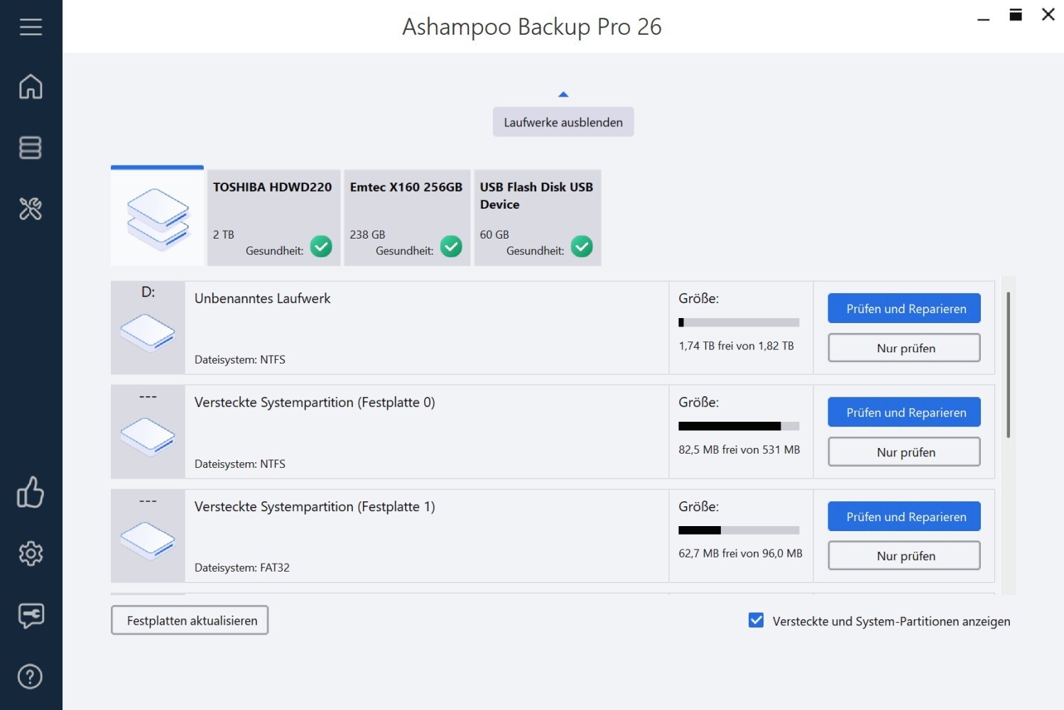 Ashampoo Backup Pro 26 Full Version Permanent License German/ML Data Backup NEW