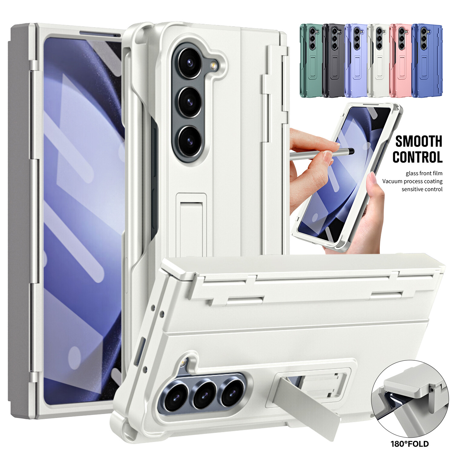 For Samsung Galaxy Z Fold 6 5 4 3 Hinge Shockproof Case Screen Protector w/ Pen