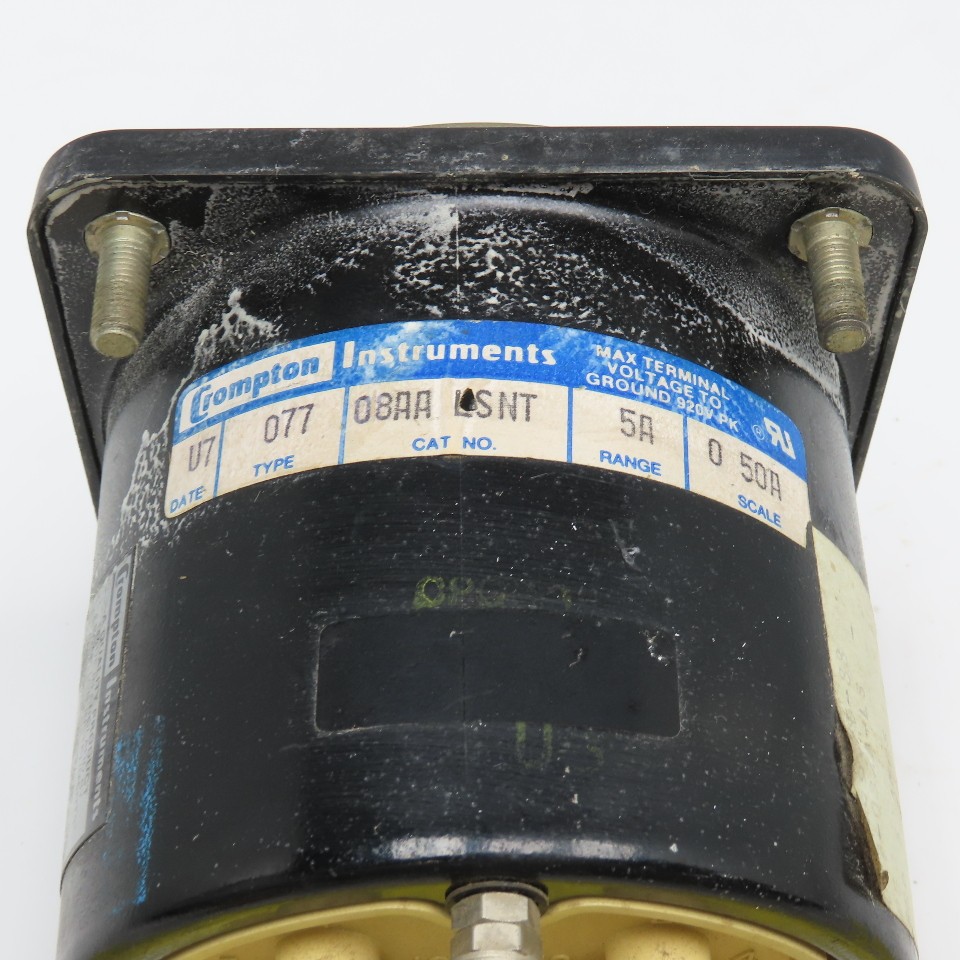 Crompton 08AA LSNT Type 077 0-50A Panel AC Amp Meter