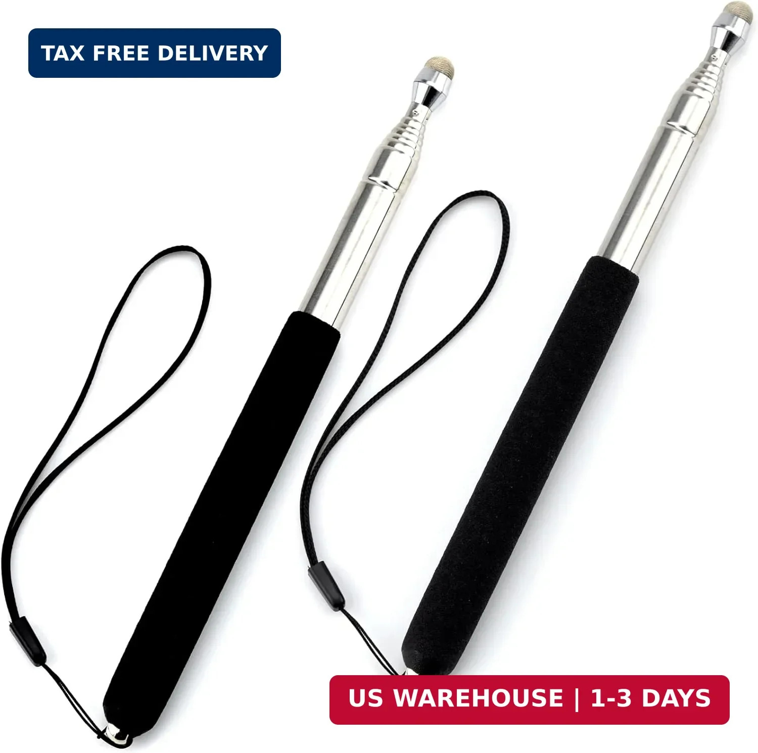 2 Pcs Telescopic Teachers Pointer, Extendable Pointer Stick, Mini Hand Pointer S
