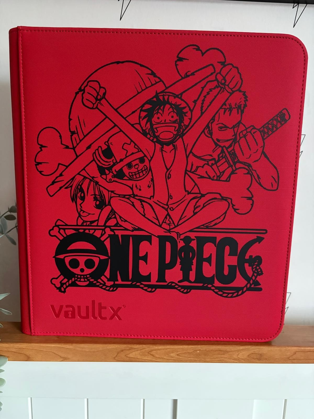 Vault X - 12 Pocket eXo-Tec Zip Binder Folder - Red - One Piece