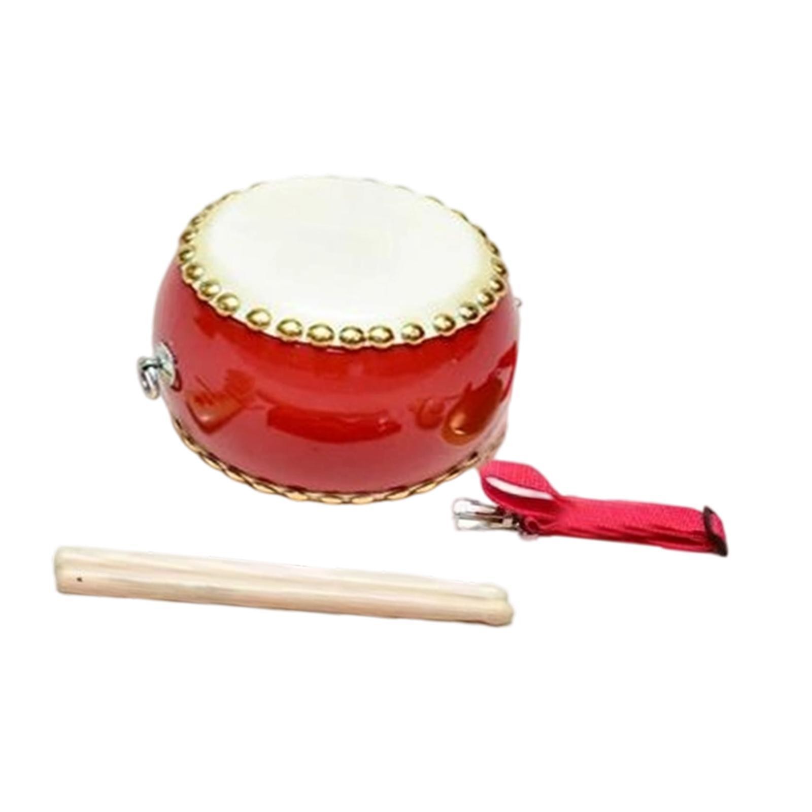 Wooden Hand Drum Set Chinese Waist Drum Bongos Traditional Musical Gift Party