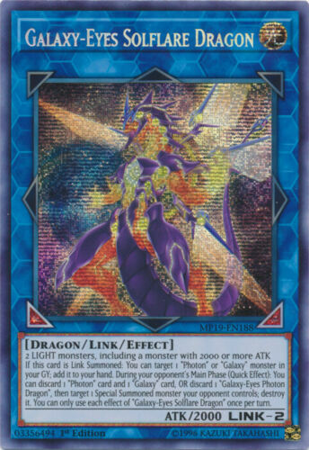 * GALAXY-EYES SOLFLARE DRAGON * PRISMATIC SECRET RARE MP19-EN188 YUGIOH!