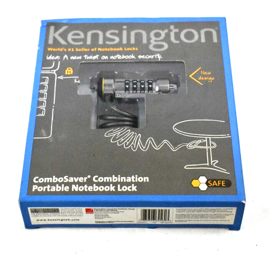 KENSINGTON COMBOSAVER COMBINATION PORTABLE NOTEBOOK LAPTOP LOCK