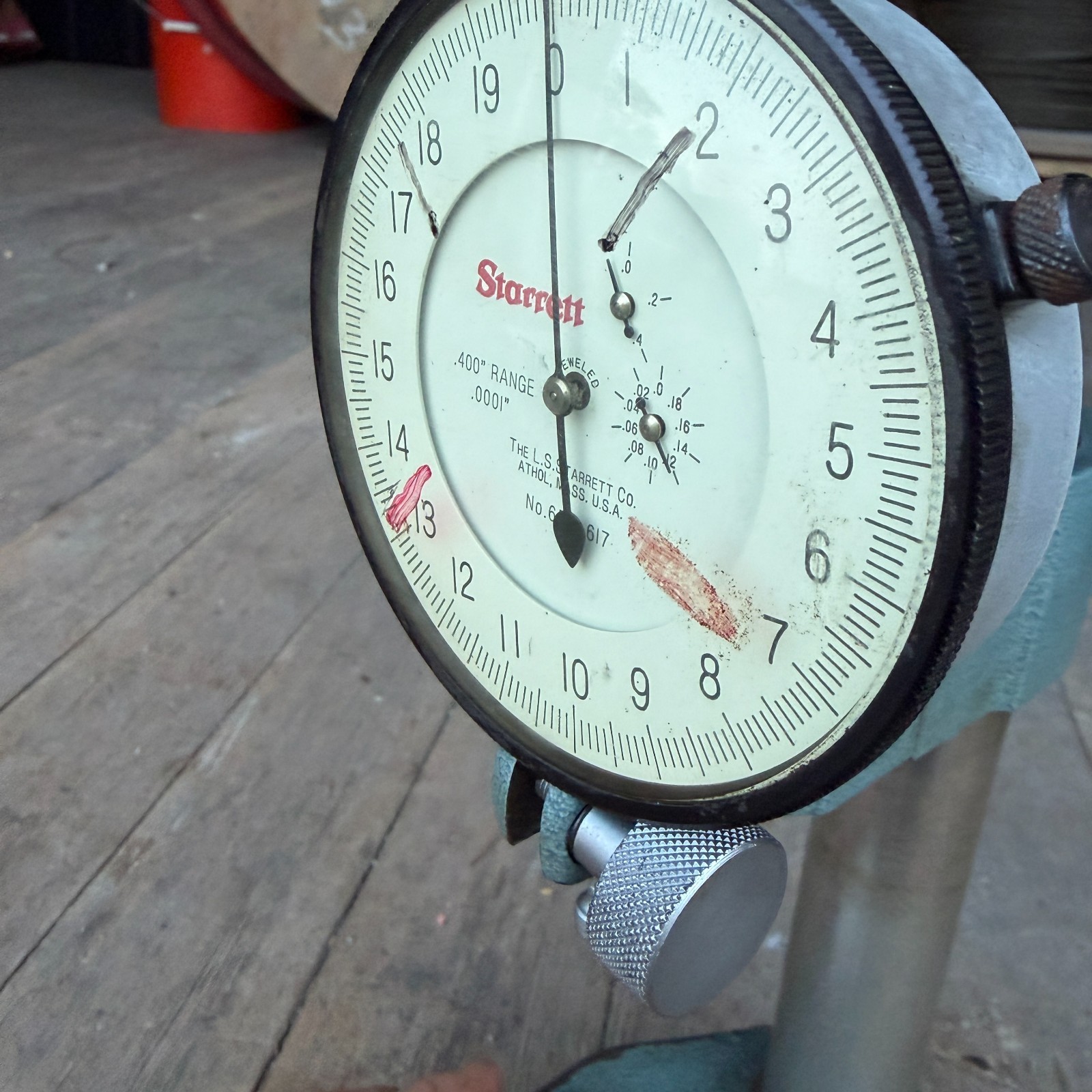 STARRETT 656 Dial Comparator Cast Iron Base 656.617 Indicator Stand