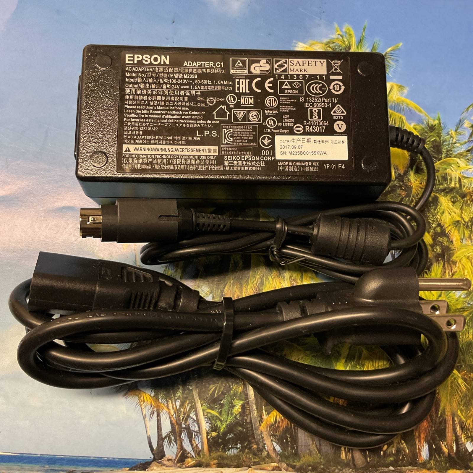 Original Epson AC/DC Adapter 24V DA-36E24 M235A M235B POS Printers Power Supply