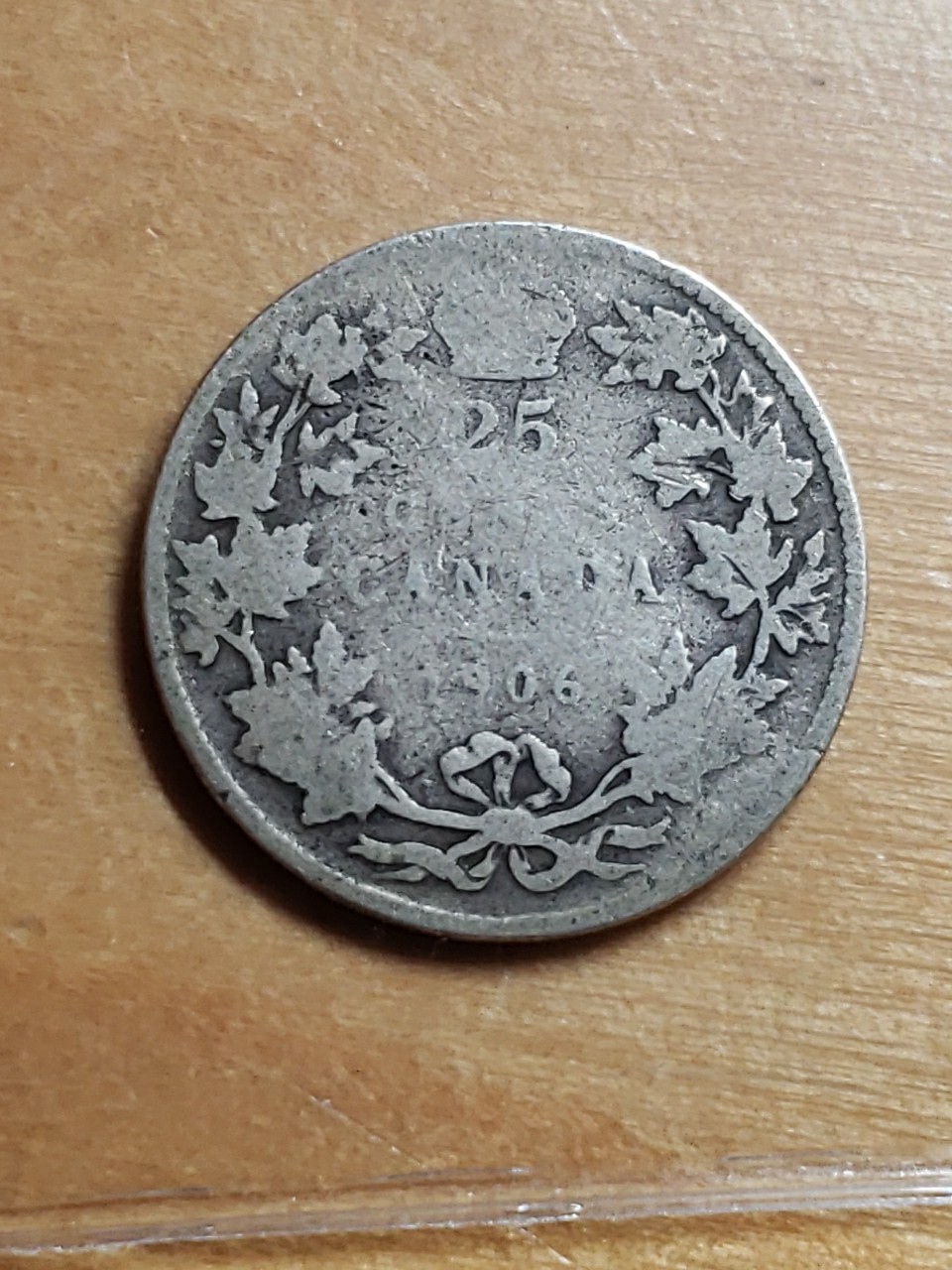 1906 Canada 25 cents. .925 Silver