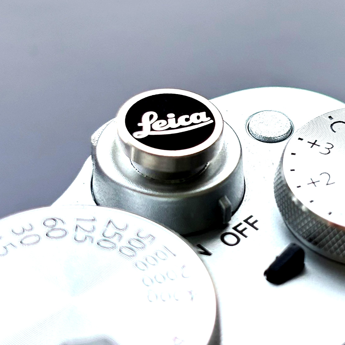 Leica Camera soft release button - silver brass strew shutter button