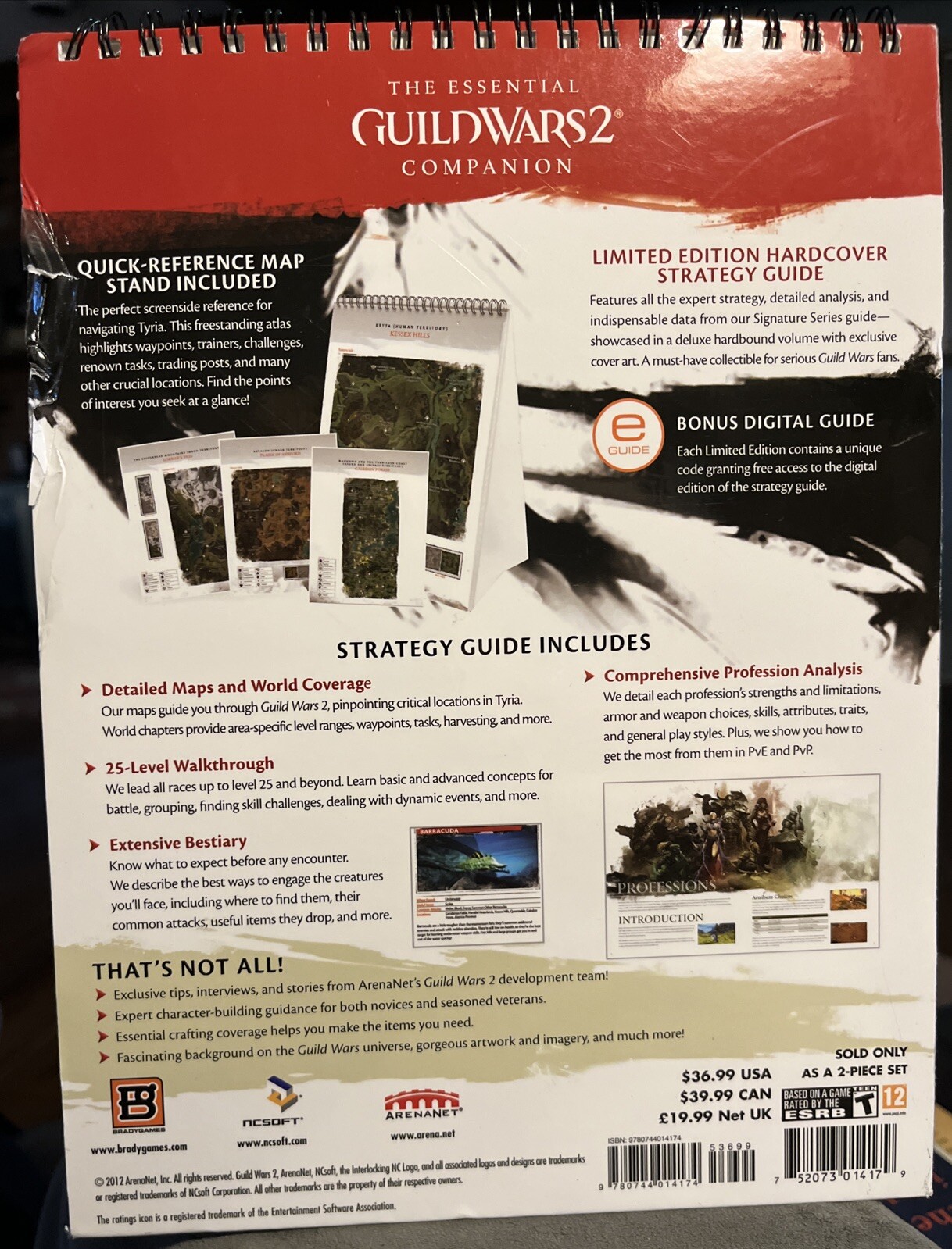 Guild Wars 2 Quick Reference Map Stand ONLY | Spiral Standup Strategy Guide Book