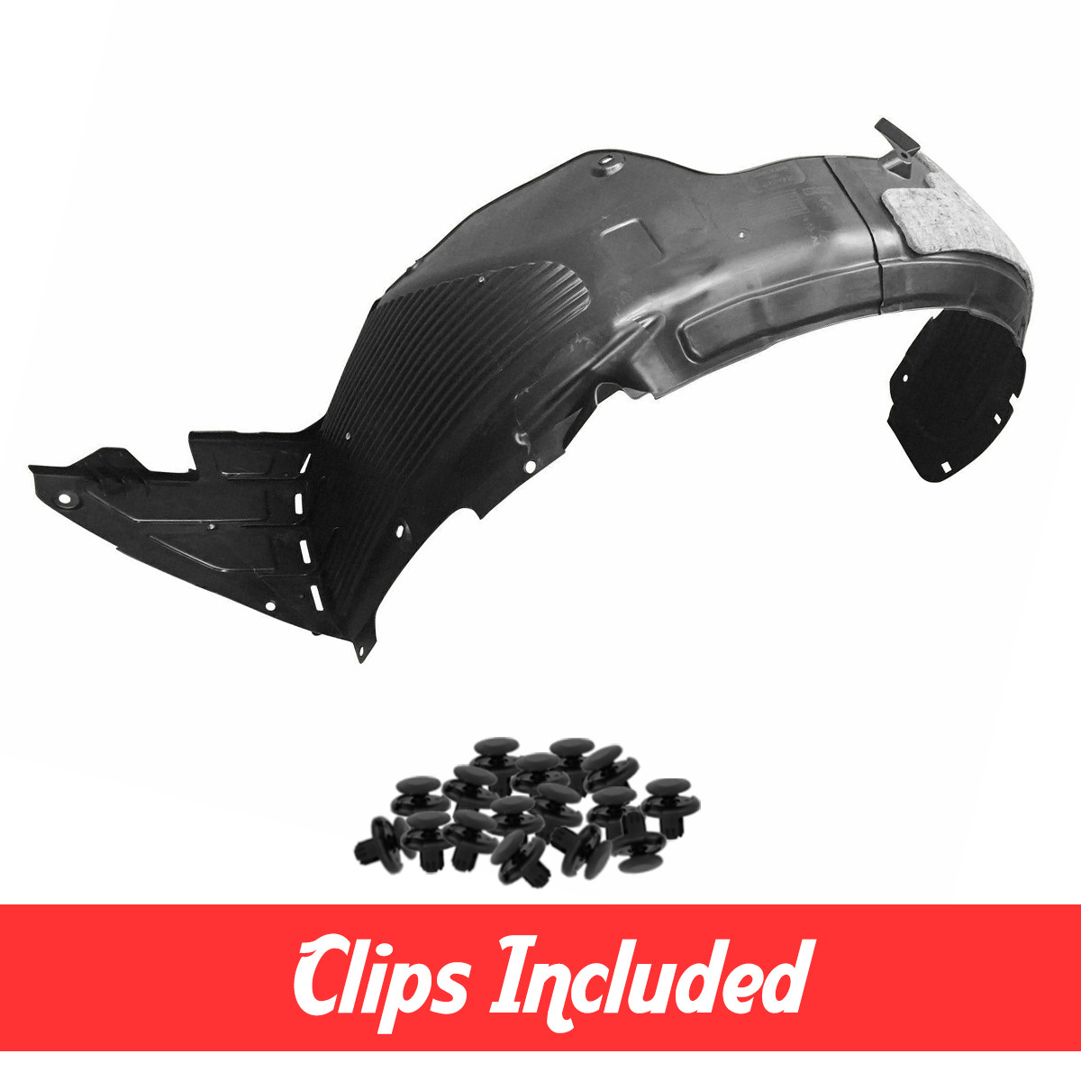Front Left Driver Side Fender Liner w/ Clips For 2017-2018 Forte Sedan KI1248153
