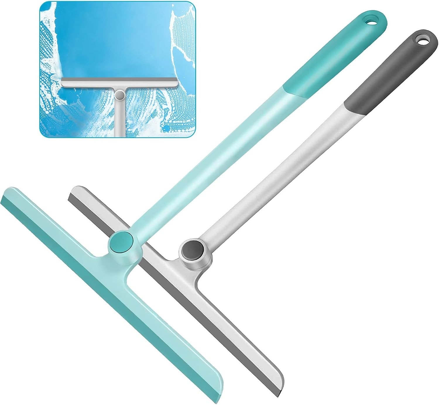 WONDAY Shower Squeegee for Glass Doors, 2 Pack