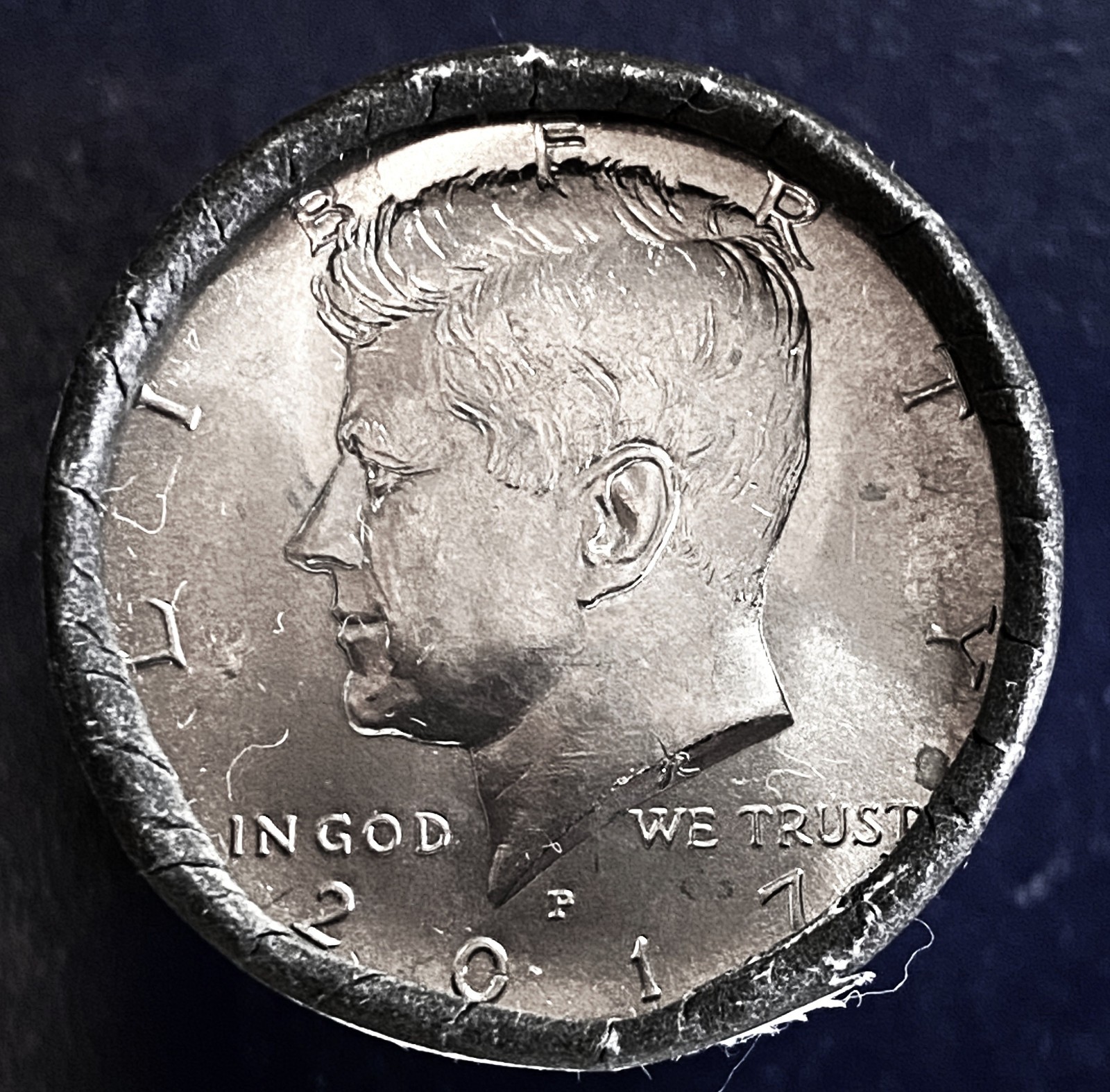 2017 P BU Kennedy Half Dollar Clad Brilliant Uncirculated 1 Coin from Mint Roll