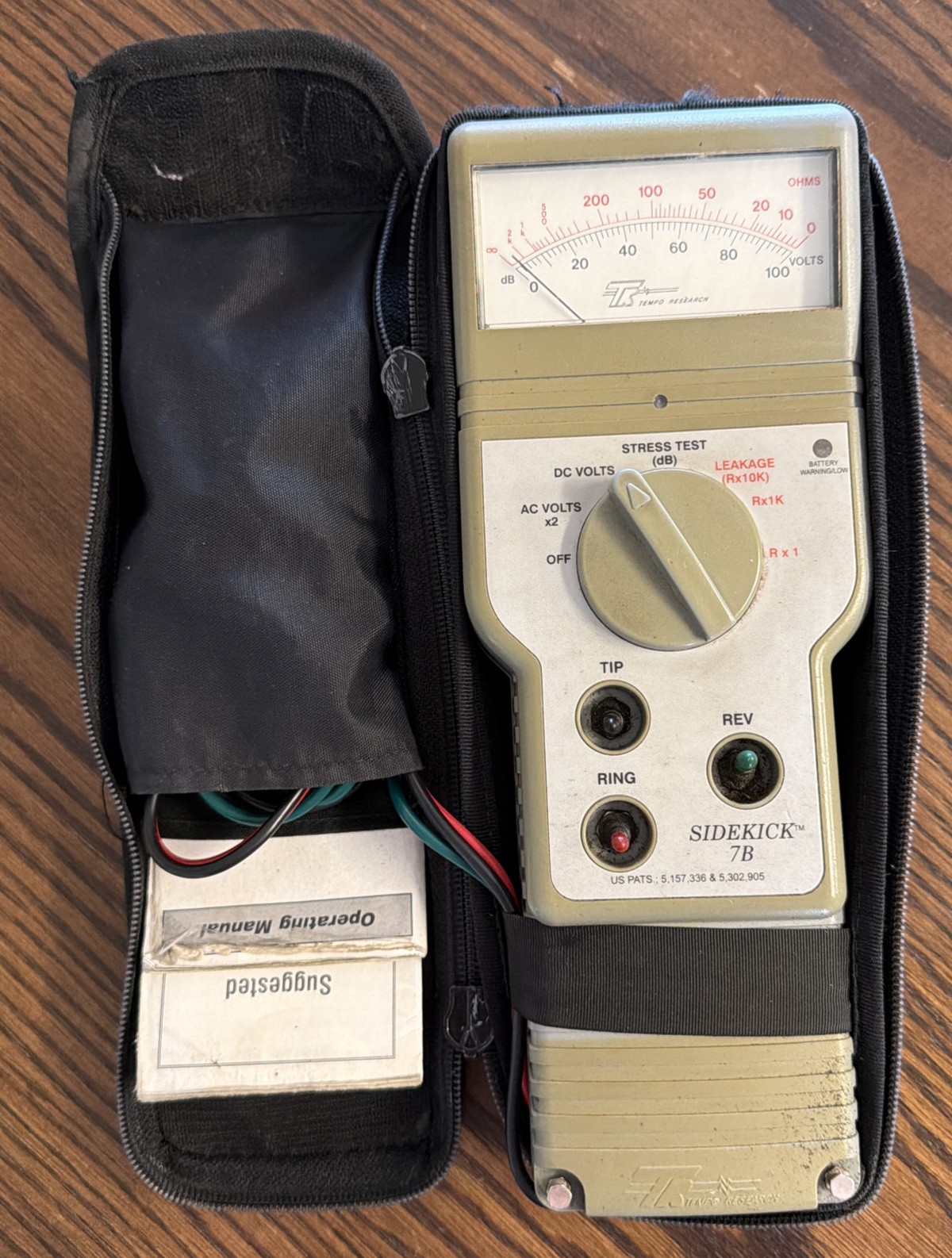 Tempo Research Sidekick 7B Telephone Line Tester w/ Case Manuals Tested Works