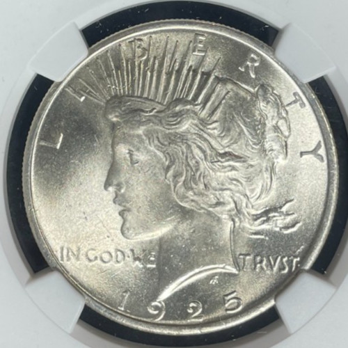 1925 PEACE SILVER DOLLAR~NGC MS 64 ~BEAUTIFUL COIN~ REF# 97-040