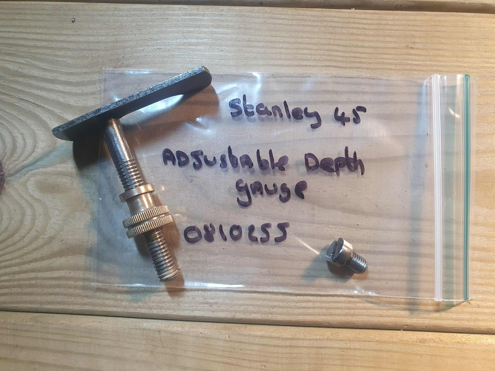 Vintage Stanley 45 Adjustable Depth Gauge Woodworking Old Hand Tools Carpentry
