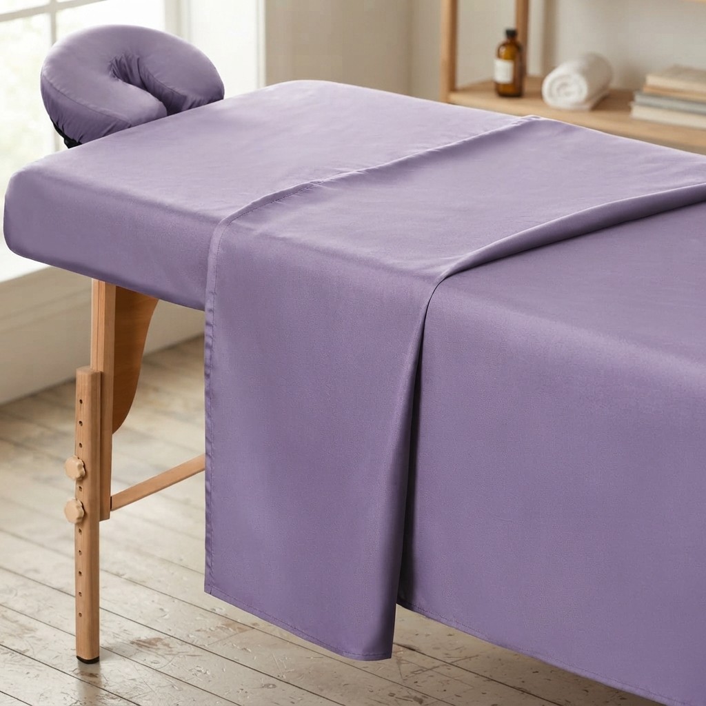 3-Piece Professional Massage Table Sheets Set - Soft Microfiber, Lavender