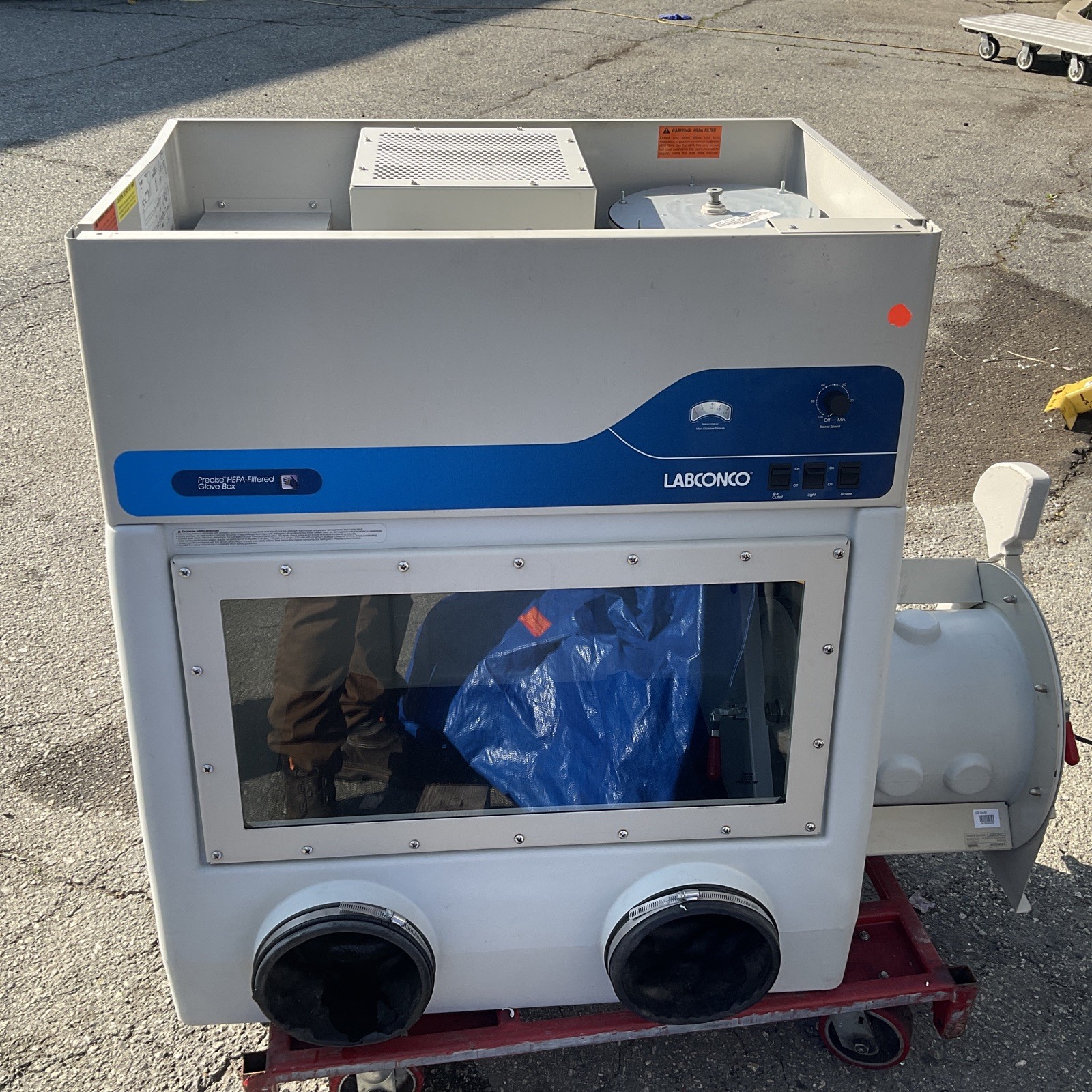 Labconco Precise HEPA Filtered Controlled Atmosphere Glove Box Fume Hood Chamber
