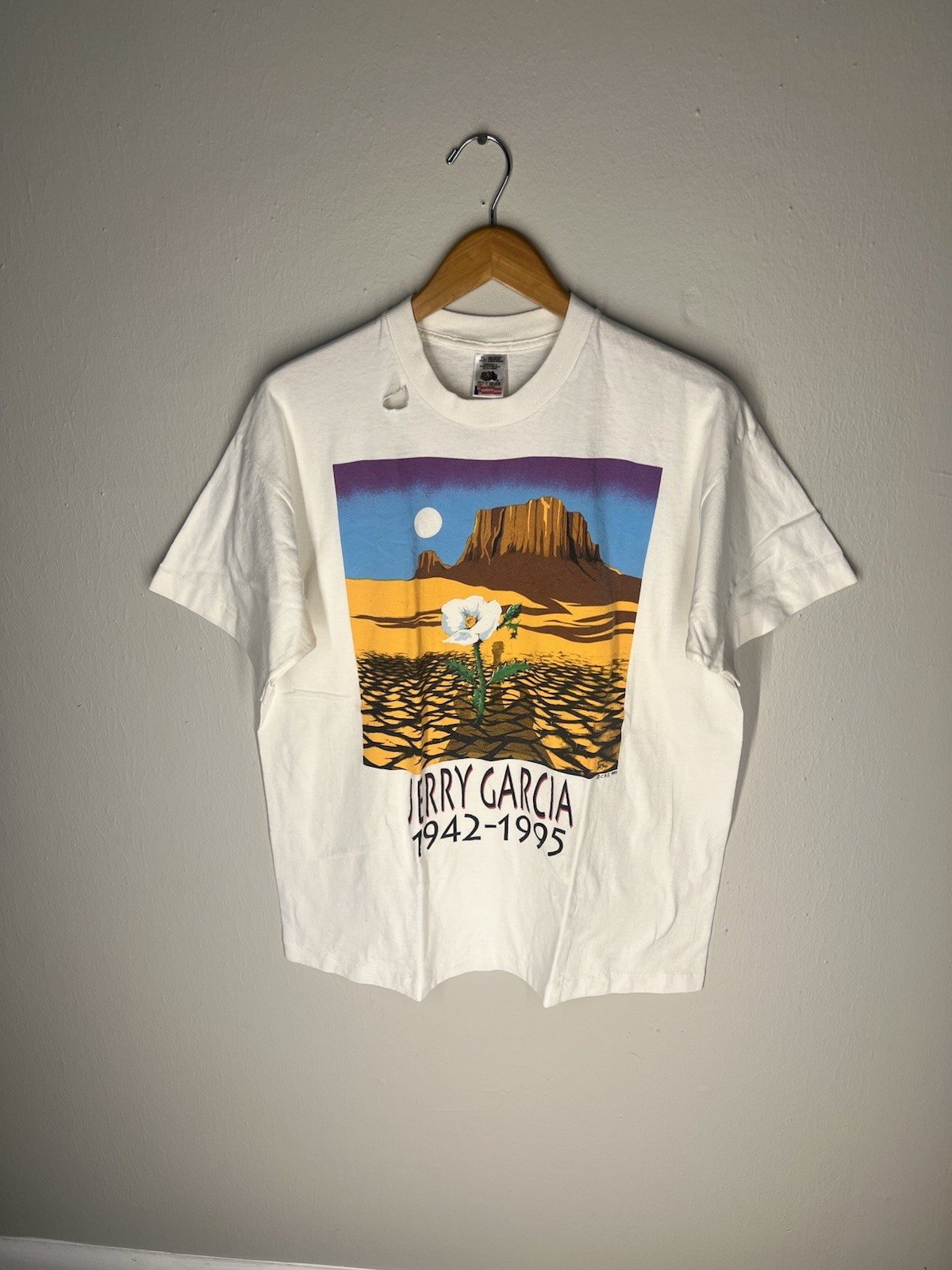 Grateful Dead Jerry Garcia 1942‑1995 Memorial GraphicTee XL Vintage Tour Tribute