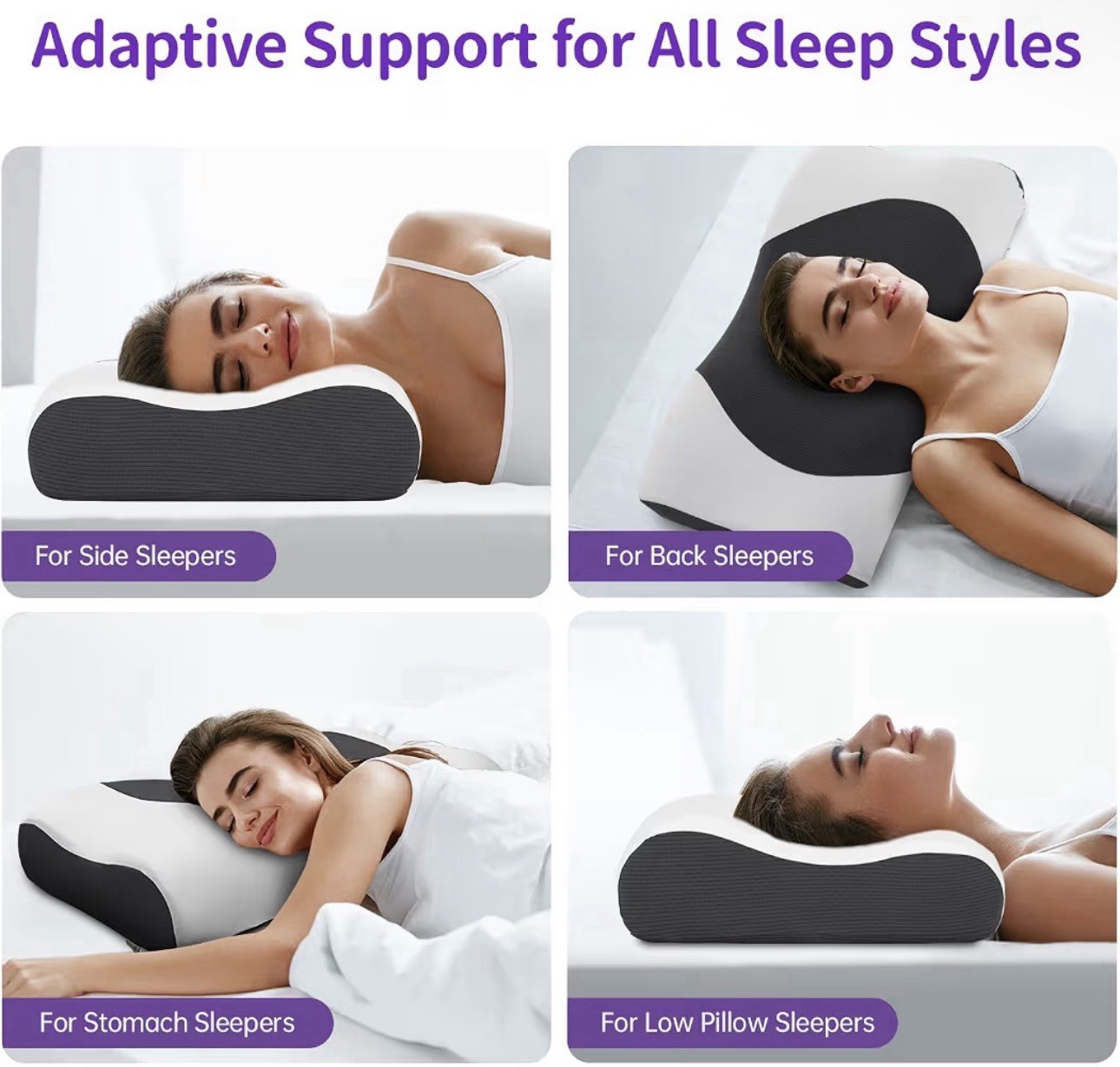Cloud Align Pillow, Ergonomic Zero-Pressure Soft Memory Foam Pillow for Neck