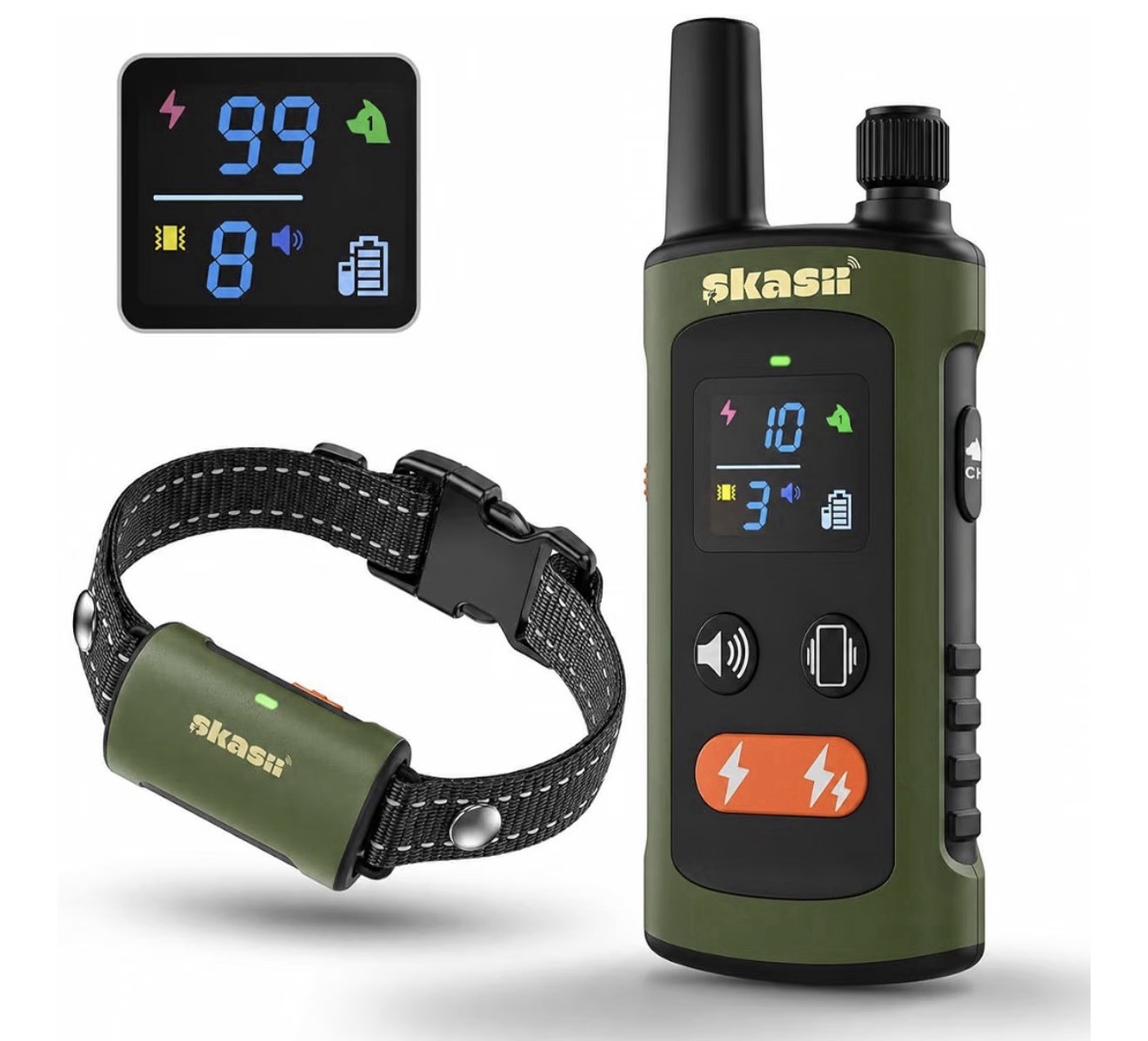 Skasii Dog Training Collar Remote 4500FT IPX8 Waterproof 5-150lbs New Open Box