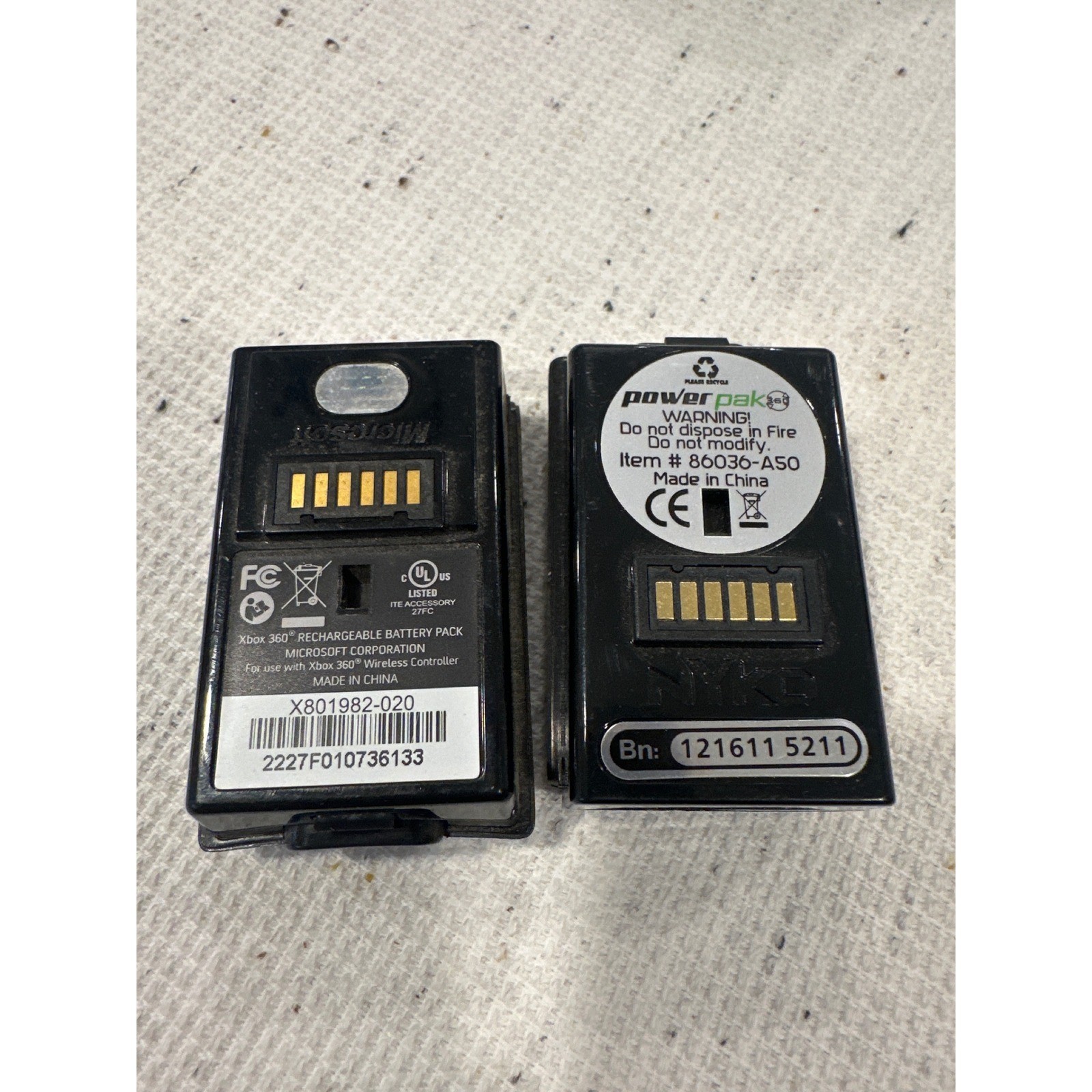 Microsoft Xbox 360 Rechargeable Battery Pack Wireless Controller 2 Pack untested