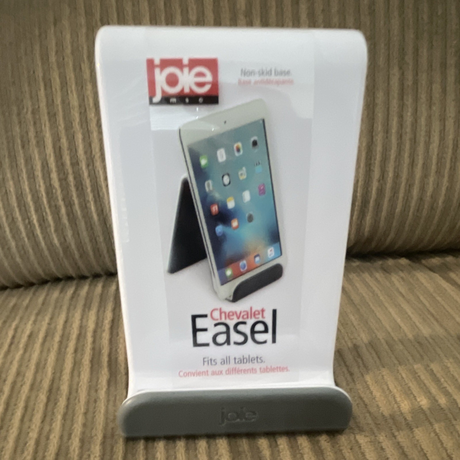 Joie Easel Desktop Stand Universal White Gray Non-Skid Base, tablet  iPad stand