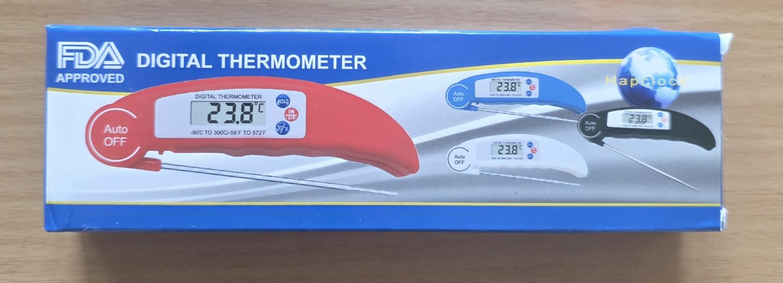 Digital Thermometer BW-188 Instant Read Cooking Meat NYC Health Red FDA Approved