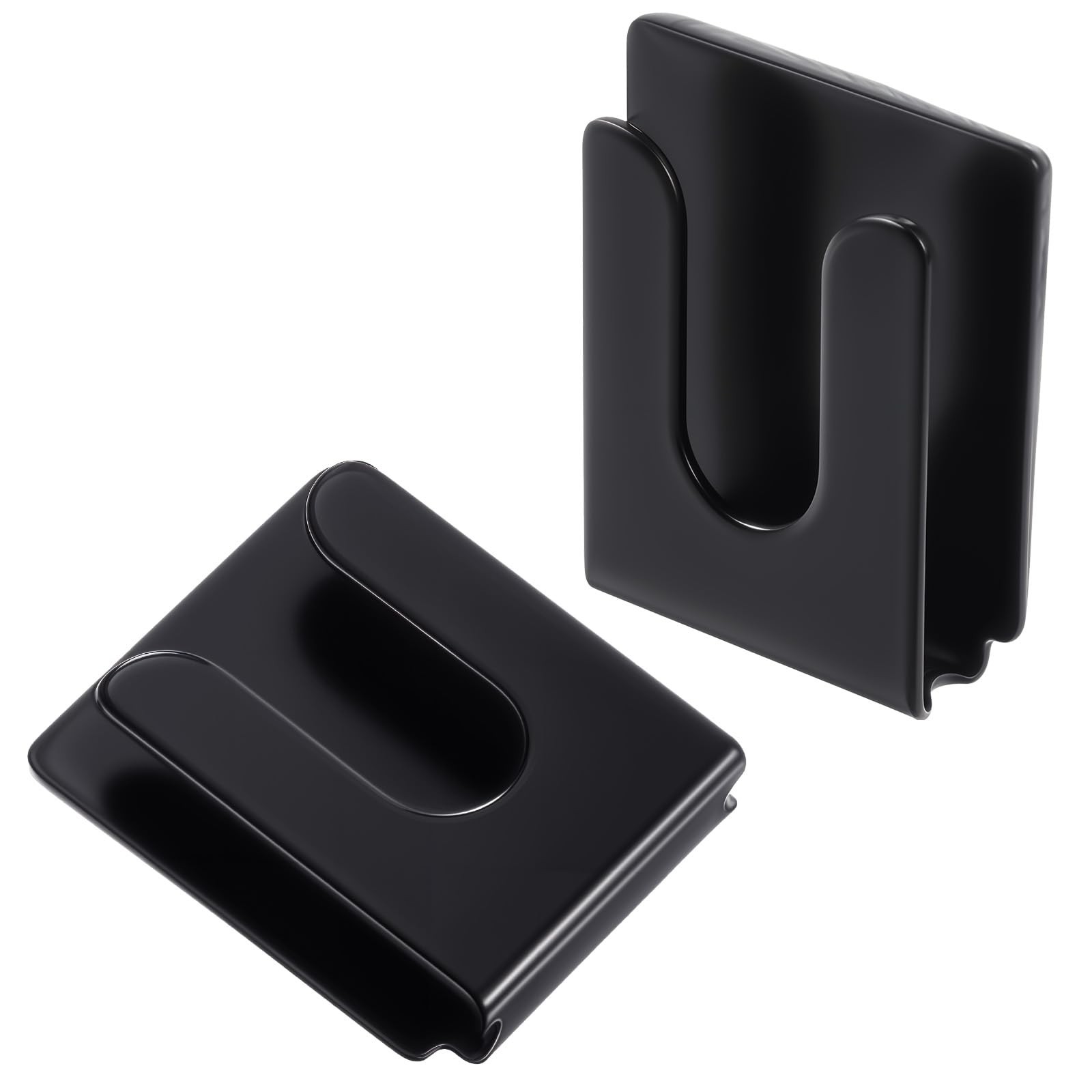 2Pcs Radio Microphone Hanger with Adhesive Back, CB Mic Holder Mount, Black M...