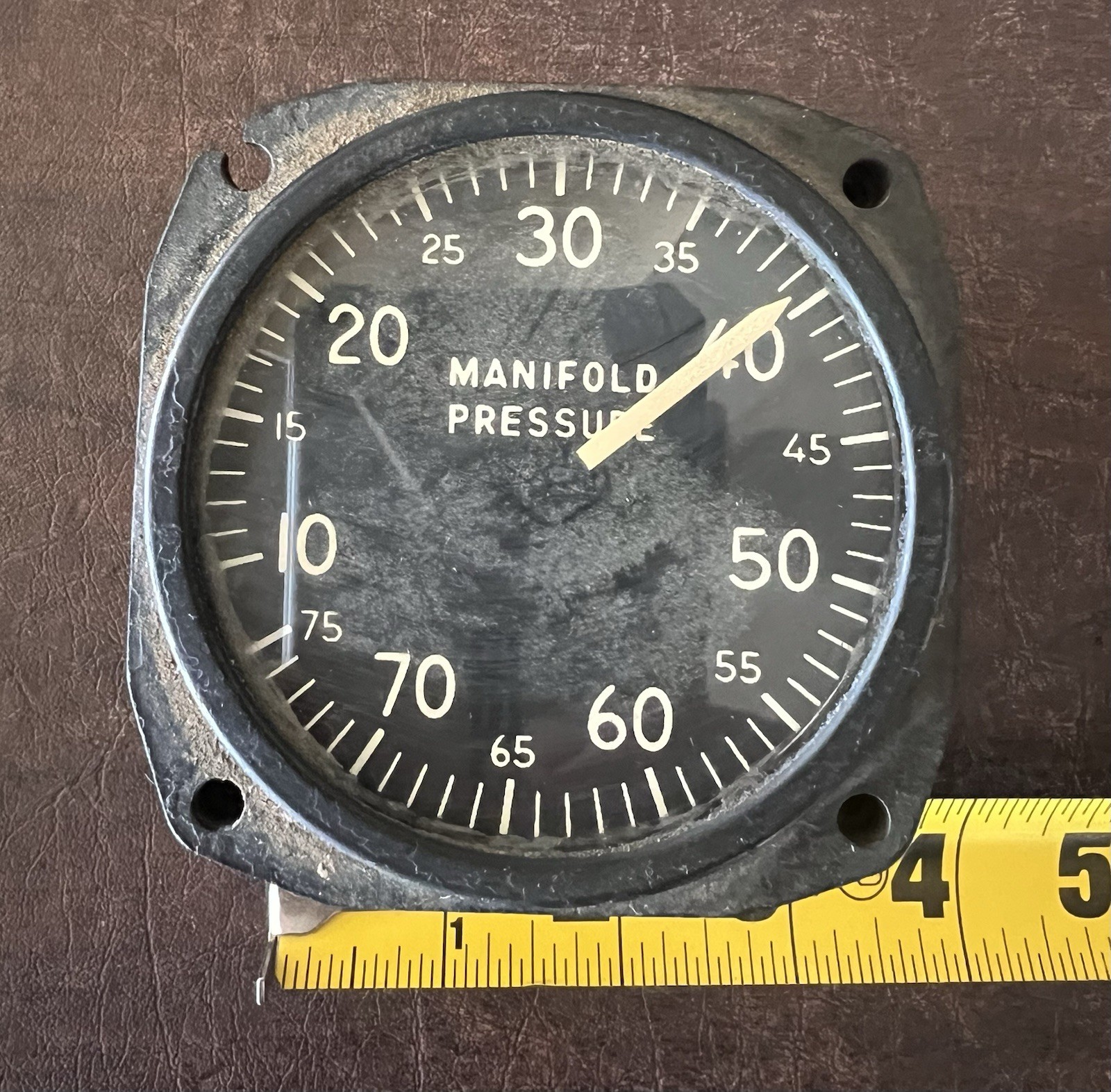 Vintage WWII Aircraft Manifold Pressure Gauge AN-5770-1 Pioneer Bendix