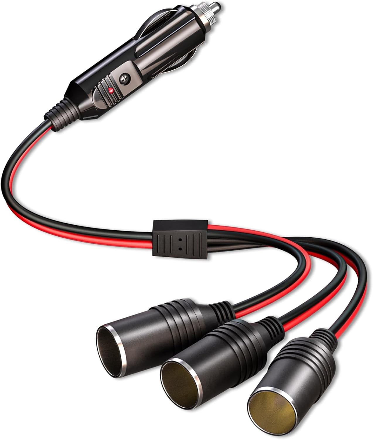 Car Cigarette Lighter Splitter 1 to 3 12V 24V Power Charger 3 Way Size: 1 to 3