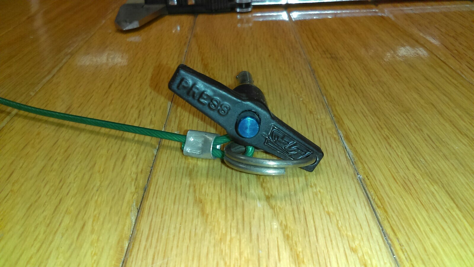 T-Handle Selector Pin with Push Button 1/4" Locking Space, 1.250" Dia, & lanyard