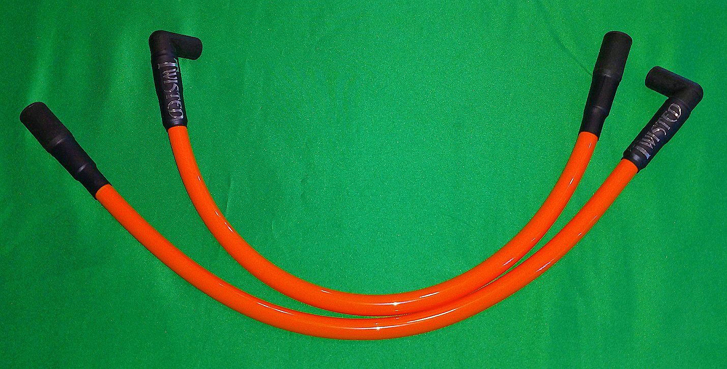 TWISTED 12mm SPARK PLUG WIRES HARLEY ELECTRA GLIDE ROAD KING STREET 1999-2008