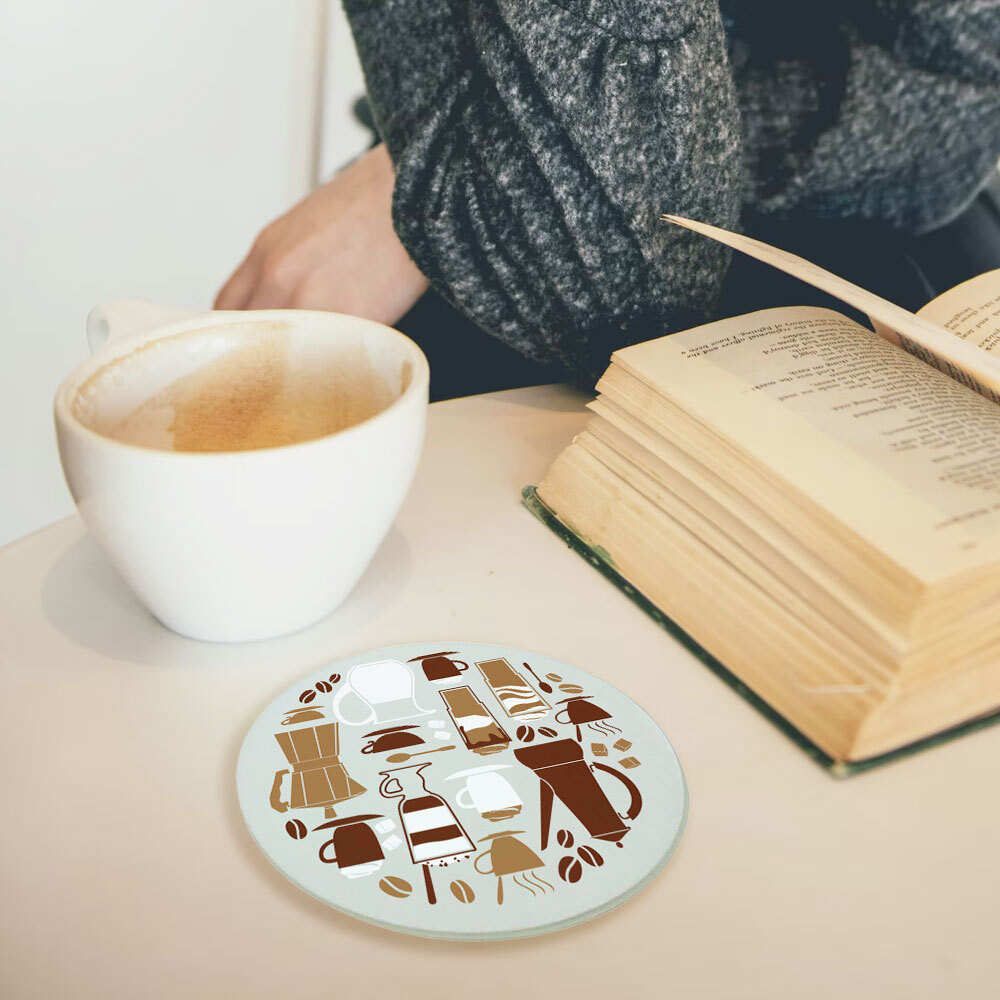 USA 120pcs/CTN Diameter 3.9" Round Sublimation Blank Glass Coaster
