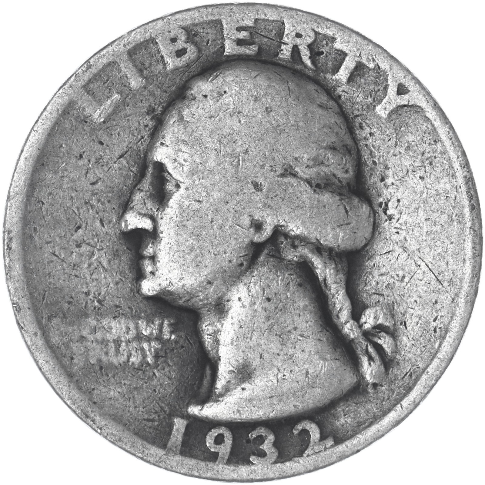 1932 (P) Washington Quarter 90% Silver Good GD
