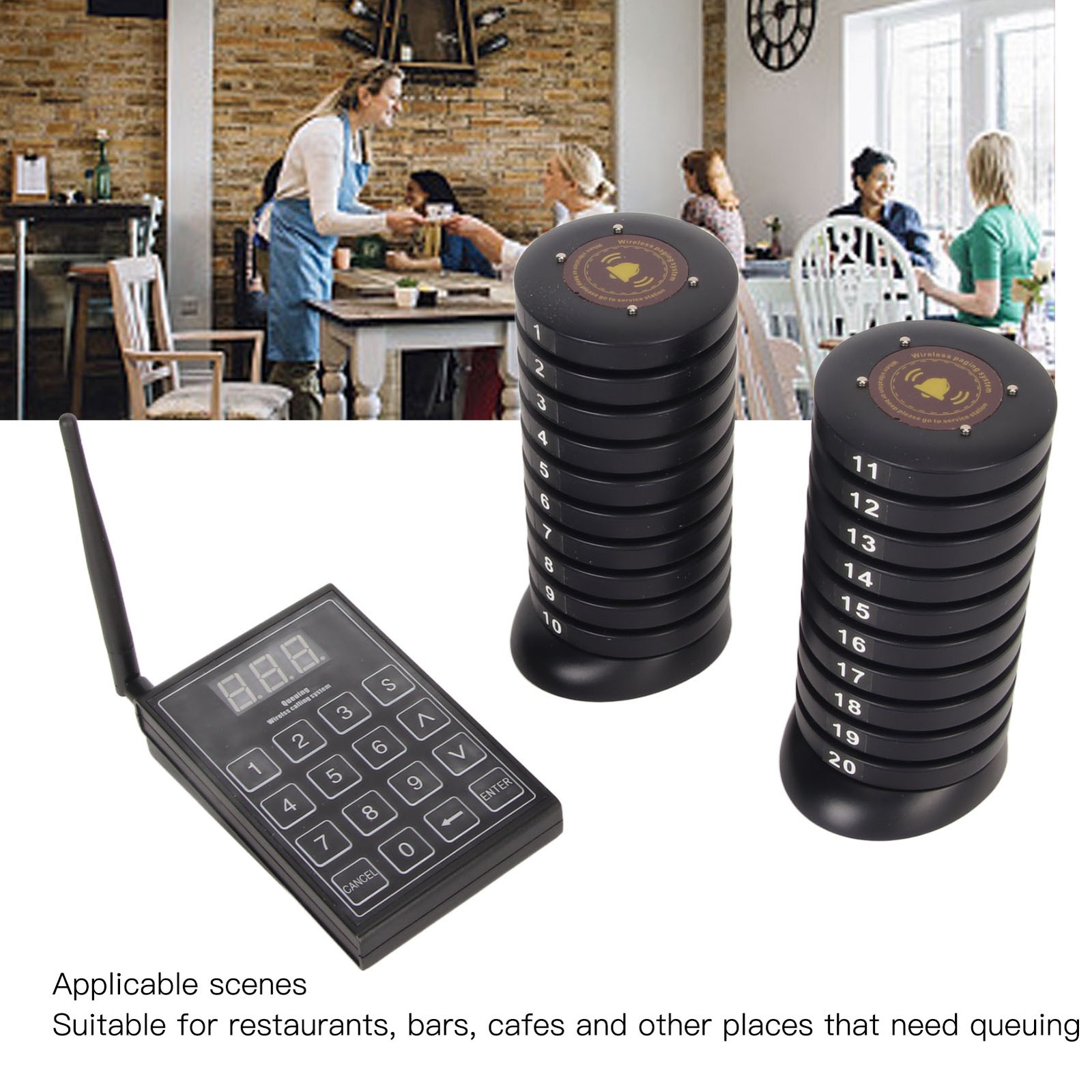 Wireless Guest Paging Queuing System Long Range Paging System With Transmit BAZI