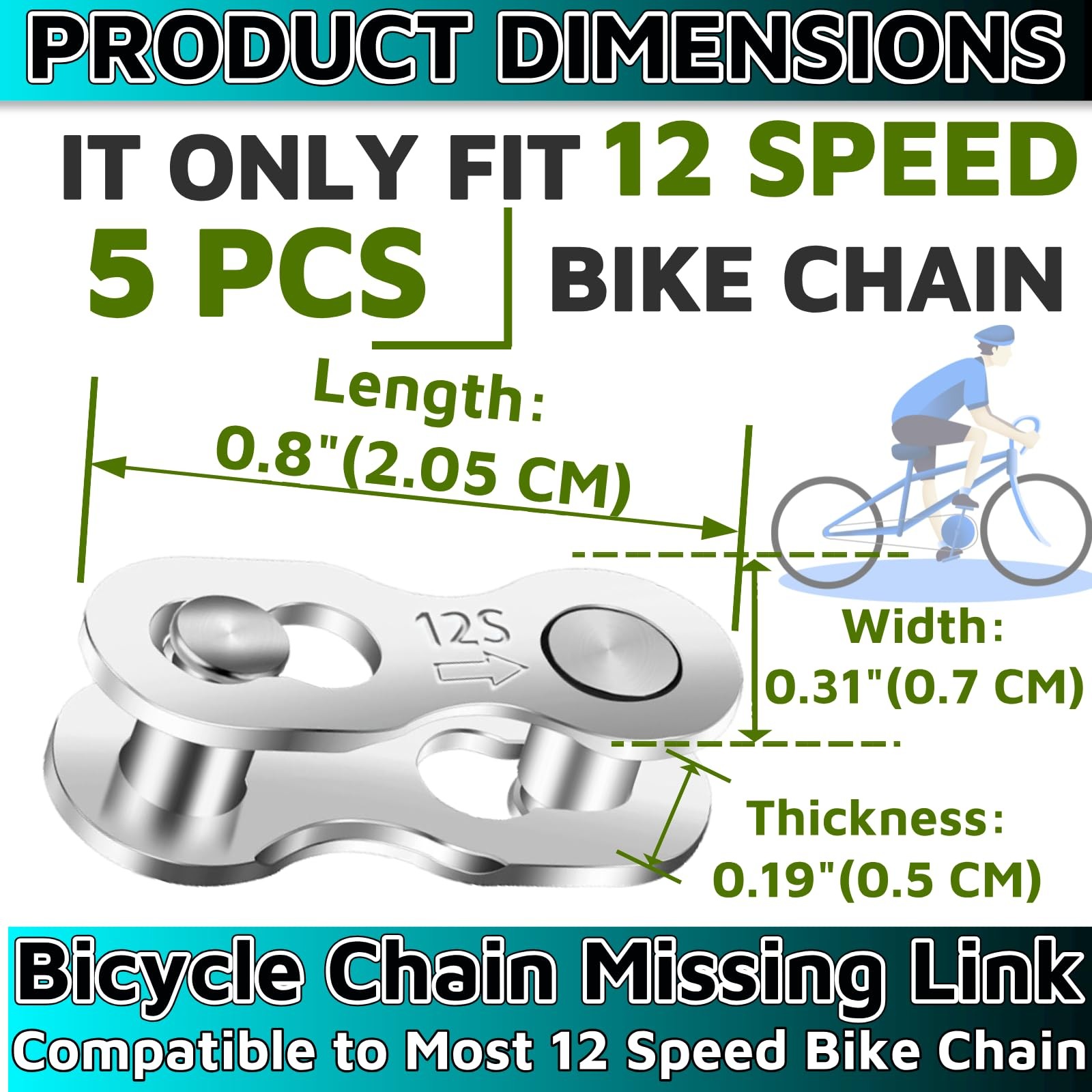 Missing Link 5 Pairs for 12 Speed Chain Master 12
