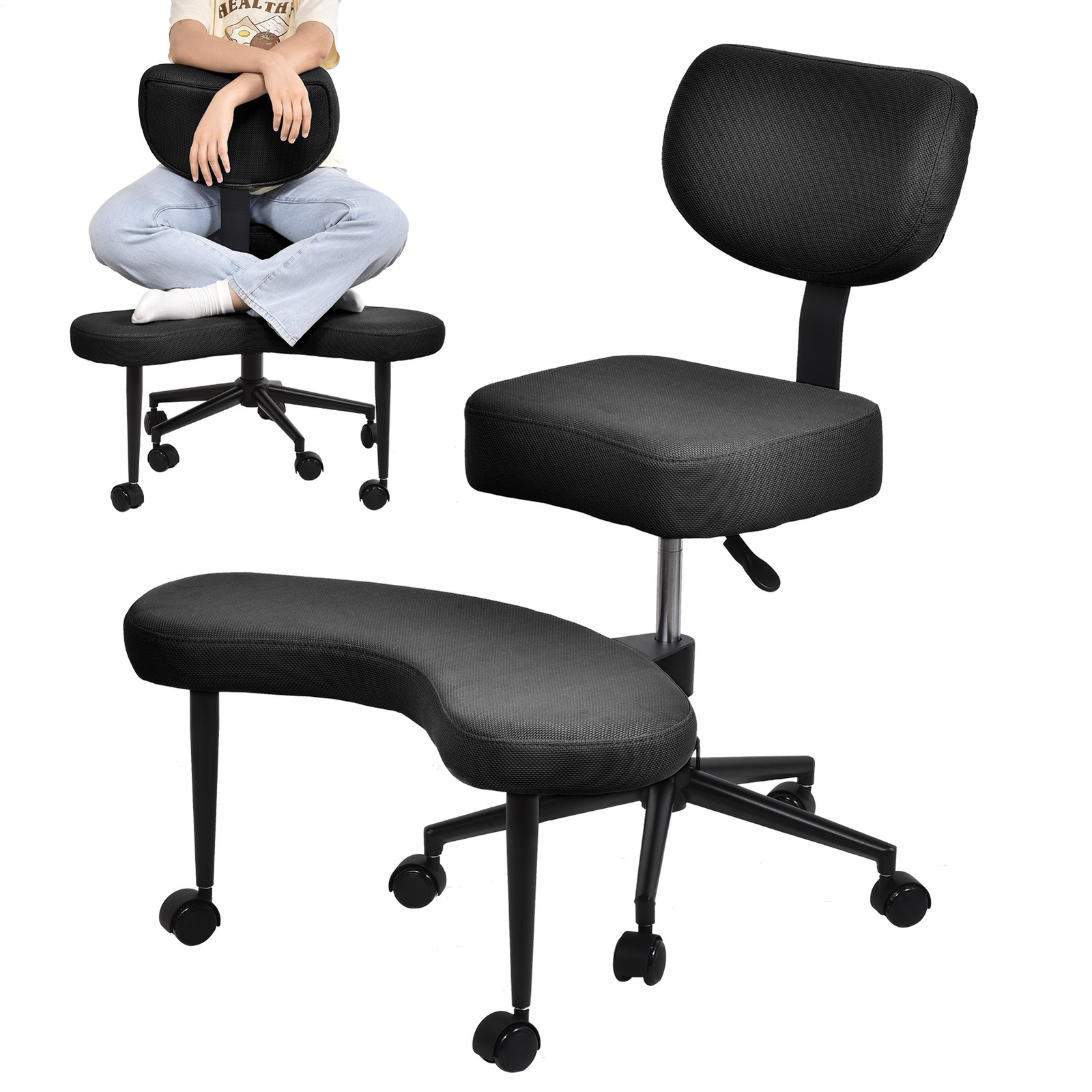 Meditation Cross Legged Armchair, ADHD Chair, Criss Cross Chair for Home Office