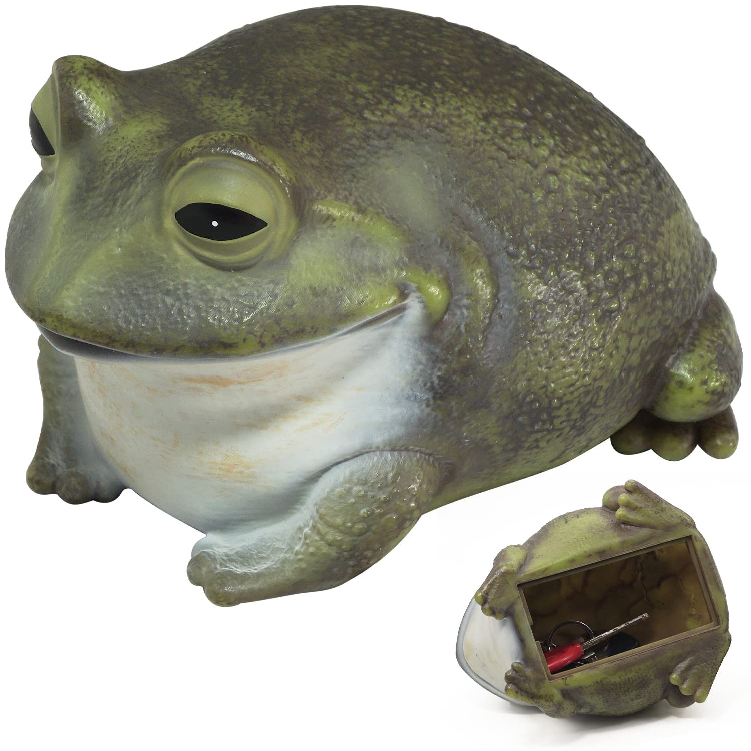 Spare Key Hider Frog Shape Garden Decoration Safe Holder For Outdoor Yard Large